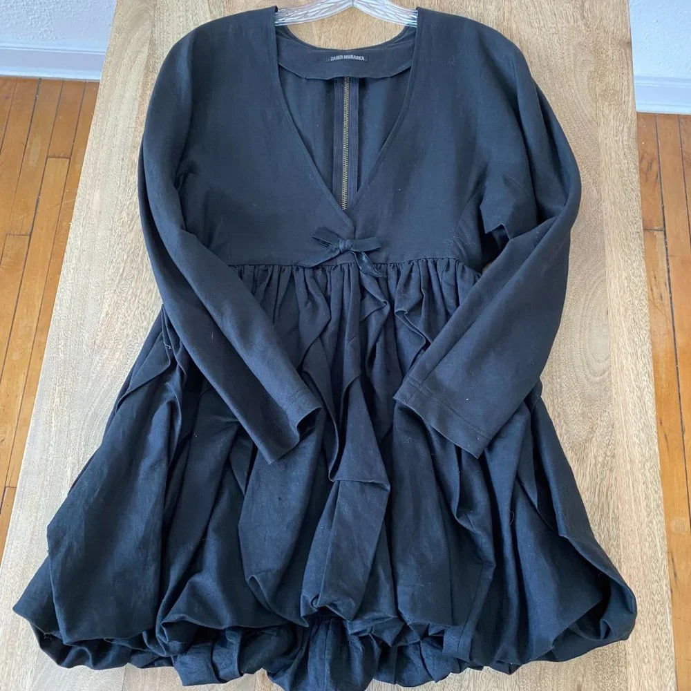ZAIKO MURAOKA Vintage Bubble Skirt Dress MED Aughts Retro Y2K Balloon 80’s 90’s - Picture 2 of 16